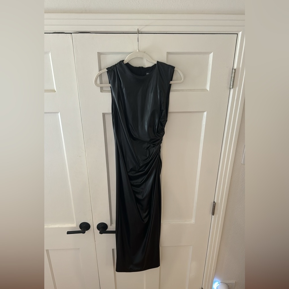 Brand new faux Zara leather dress